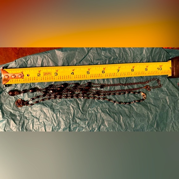 2 Black Czech bead necklaces and a pair of matching earrings. - Picture 8 of 10